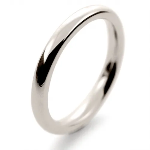 Soft Court Very Heavy - 2.5mm White Gold Wedding Ring  (SCH2.5 W)